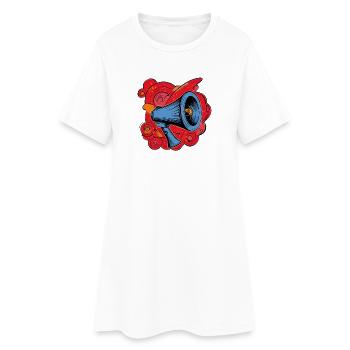 Haut-parleur graffiti avec explosions vibrantes - Robe T-shirt Femme - blanc - Devant