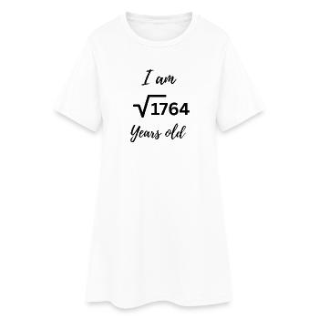 « J’ai 42 ans - Nerdy Birthday Root Design » - Robe T-shirt Femme - blanc - Devant
