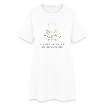 Humour de bureau – La meilleure chose à propos de mon travail ? La chaise pivotante - Robe T-shirt Femme - blanc - Devant