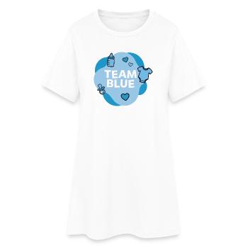 Conception de la Baby Shower Team Blue - Robe T-shirt Femme - blanc - Devant