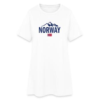 Norvège - Norvège - Norvège - Drapeau - Scandinavie - Robe T-shirt Femme - blanc - Devant