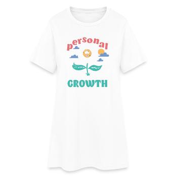 Personal Growth Daisy - Women’s T-Shirt Dress - white - Front