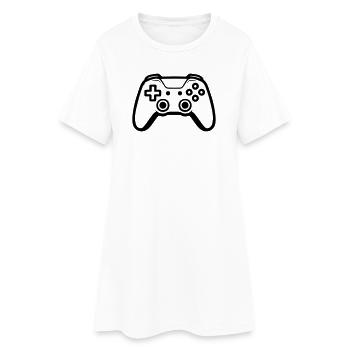 Controller Joypad Gamer - Frauen T-Shirt-Kleid - Weiß - Vorne