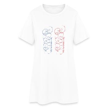 Artistic Paris Souvenir Street Art Style - Women’s T-Shirt Dress - white - Front