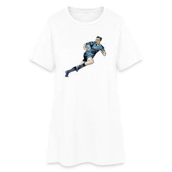 Rugby - Frauen T-Shirt-Kleid - Weiß - Vorne