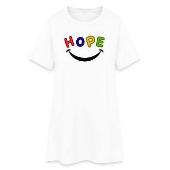Hope - Women’s T-Shirt Dress - white - Front