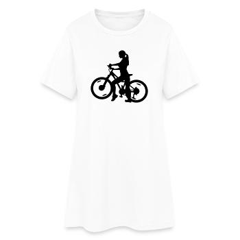 Cycliste - Robe T-shirt Femme - blanc - Devant