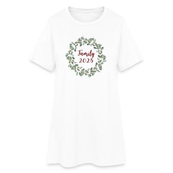 Advent Wreath Family Family 2025 Christmas - Women’s T-Shirt Dress - white - Front