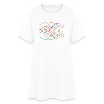 Abstract wave design - Women’s T-Shirt Dress - white - Front