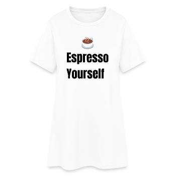 ☕ Coffee Lover T-Shirt – Funny Morning Coffee Cup  - Robe T-shirt Femme - blanc - Devant