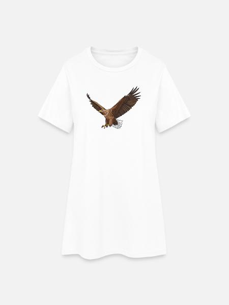 Seeadler Haliaeetus albicilla Adler - Frauen T-Shirt-Kleid - Weiß