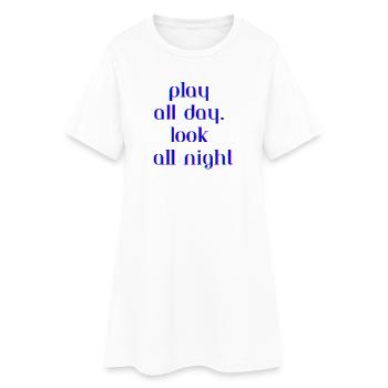 Vibrant Neon Text Quote Design - Women’s T-Shirt Dress - white - Front
