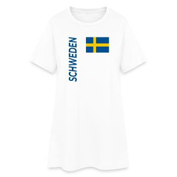 Malmö - Frauen T-Shirt-Kleid - Weiß - Vorne