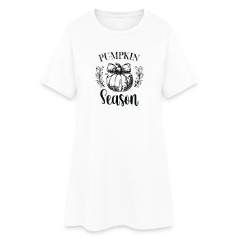 Handgezeichnete Illustration zur Kürbissaison - Frauen T-Shirt-Kleid - Weiß - Vorne