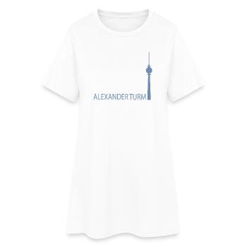 Silhouette minimaliste de la tour de télévision de Berlin - Robe T-shirt Femme - blanc - Devant