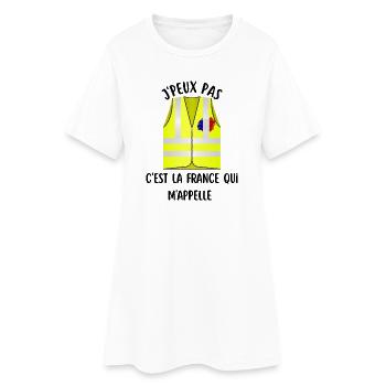 J'peux pas  - Robe T-shirt Femme - blanc - Devant