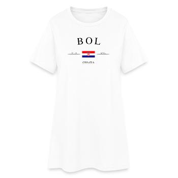 Bol Croatie – Souvenir et cadeau de vacances - Robe T-shirt Femme - blanc - Devant