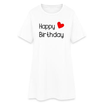 HEART. HAPPY BIRTHDAY. HAPPY BIRTHDAY - Women’s T-Shirt Dress - white - Front