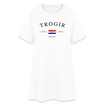 Trogir, Croatie – Souvenir et cadeau de vacances - Robe T-shirt Femme - blanc - Devant