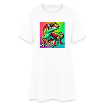 Gecko - Women’s T-Shirt Dress - white - Front