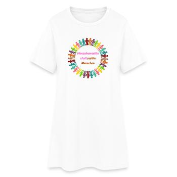 Les droits de l’homme au lieu de la droite rose - Robe T-shirt Femme - blanc - Devant