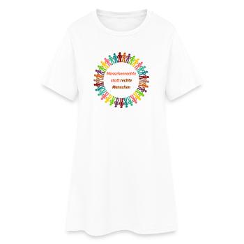 Les droits de l’homme au lieu de l’orange de la droite - Robe T-shirt Femme - blanc - Devant