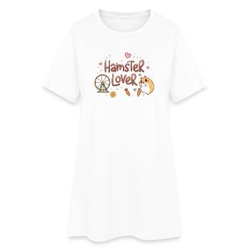 Hamster Amoureux Moment Cute - Robe T-shirt Femme - blanc - Devant