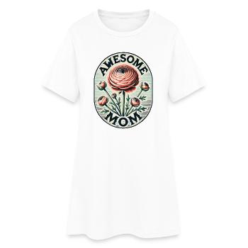 Awesome Mom - Women’s T-Shirt Dress - white - Front