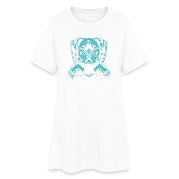 Boxer pour chien - Robe T-shirt Femme - blanc - Devant