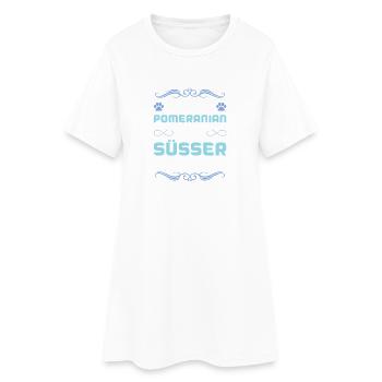 Dicton de chien poméranien - Robe T-shirt Femme - blanc - Devant