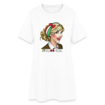 FEMME ITALIE FILLE ITALIENNE - Robe T-shirt Femme - blanc - Devant
