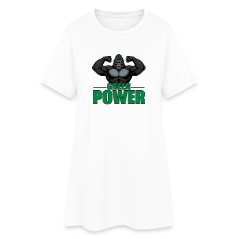Énergie verte – Gorilla Gym Muscle Biceps - Robe T-shirt Femme - blanc - Devant