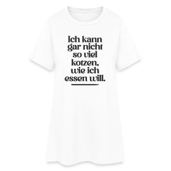 JE NE PEUX PAS VOMIR AUTANT QUE JE MANGE... - Robe T-shirt Femme - blanc - Devant