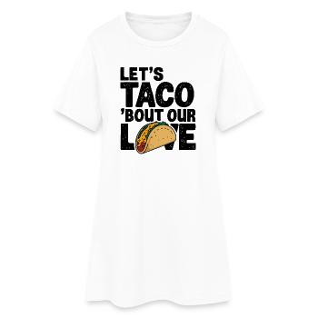 Célébration de l'amour du taco, amateur de cuisine mexicaine - Robe T-shirt Femme - blanc - Devant
