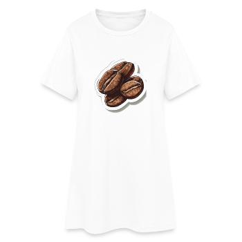 Coffee - Women’s T-Shirt Dress - white - Front