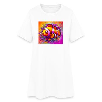 Clownfish - Women’s T-Shirt Dress - white - Front