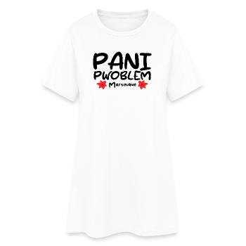 Martinique Antilles Pani Pwoblem Détente - Robe T-shirt Femme - blanc - Devant