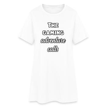 Episches Gaming-Abenteuer wartet auf Fantasy Quest - Frauen T-Shirt-Kleid - Weiß - Vorne