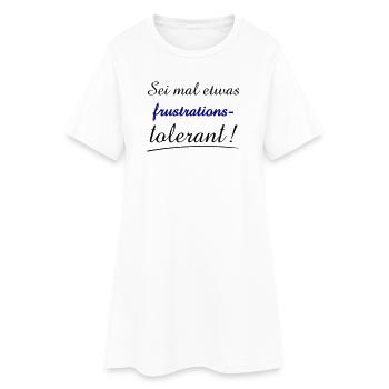 Expression of Frustration with Bold Typography - Frauen T-Shirt-Kleid - Weiß - Vorne