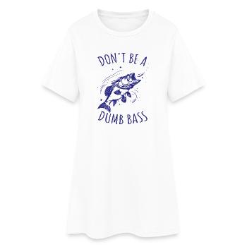 Lustiger Angler Spruch Fisch - Frauen T-Shirt-Kleid - Weiß - Vorne