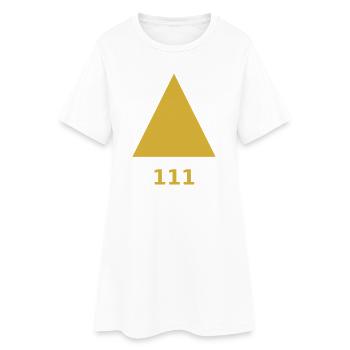 Minimalist Triangulate Levitate Illustration - Women’s T-Shirt Dress - white - Front