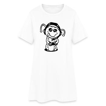 Gamer Caterpillar Nerd Gaming Controller Console Game - Women’s T-Shirt Dress - white - Front