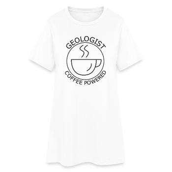 Géologue Café Géologie - Robe T-shirt Femme - blanc - Devant