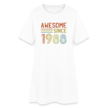 Conception rétro de célébration annuelle - Robe T-shirt Femme - blanc - Devant