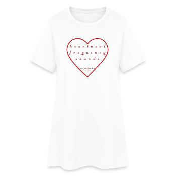 Heartbeat Soundwave Illustration - Women’s T-Shirt Dress - white - Front