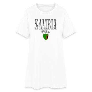Zambian pride, minimalist sleek design - Women’s T-Shirt Dress - white - Front