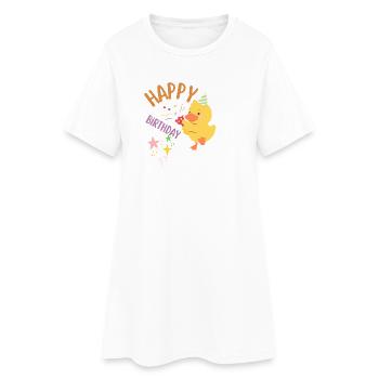 Happy birthday  - Robe T-shirt Femme - blanc - Devant