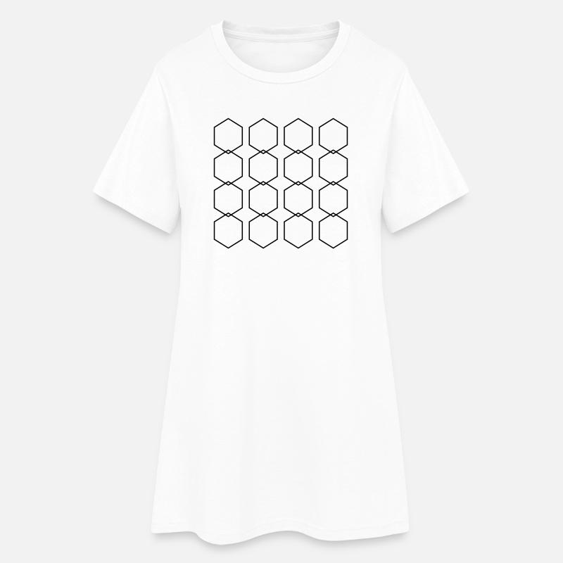 Abstract Pattern - Women’s T-Shirt Dress - white