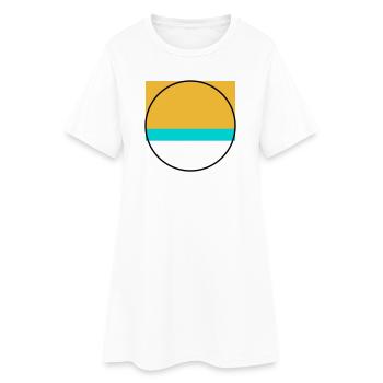 Coucher de soleil minimaliste sur l’océan - Robe T-shirt Femme - blanc - Devant