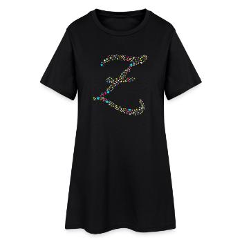 Points colorés Lettre Z - Robe T-shirt Femme - noir - Devant